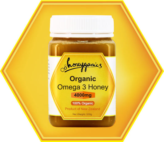 Honeyganics 紐西蘭100%有機歐米加 3 蜂蜜 500G